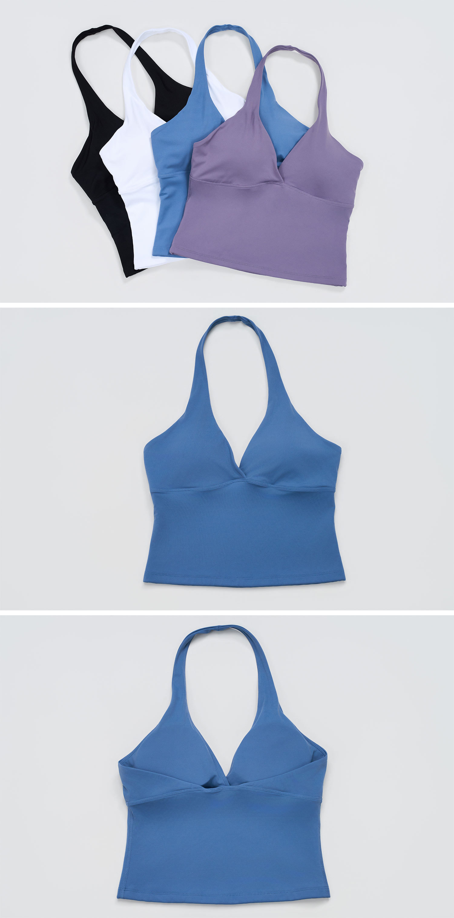 Yoga Fitness Logo - Женский спортивный топ-бра с V-образным вырезом