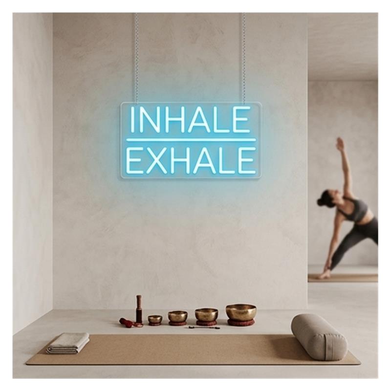Неоновая вывеска «Вдохните, вы – обзор и цена Yoga Fitness Power Yoga