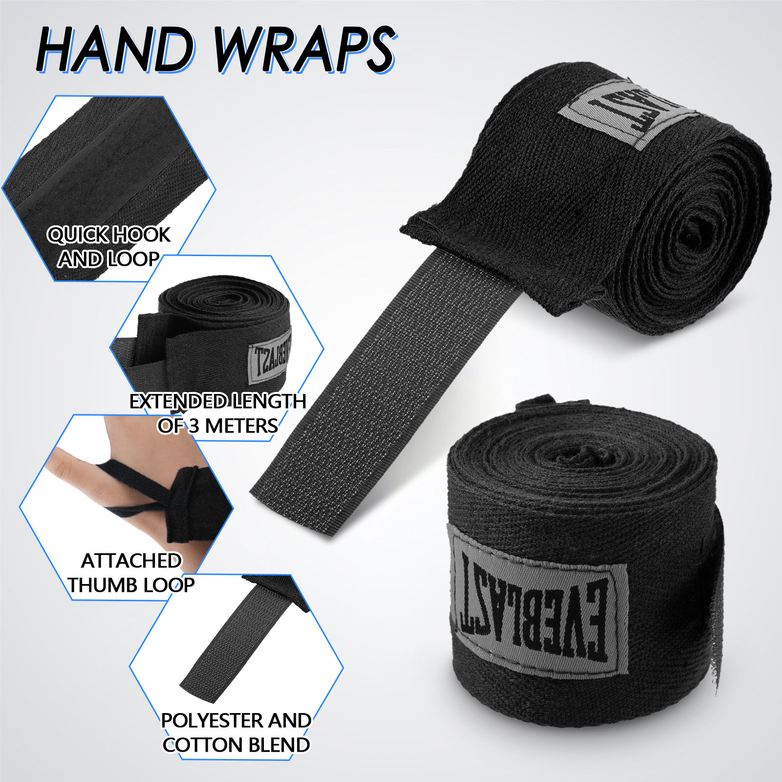 Хлопковые боксерские бинты Мяг – обзор и цена Wrist Wraps Fitness
